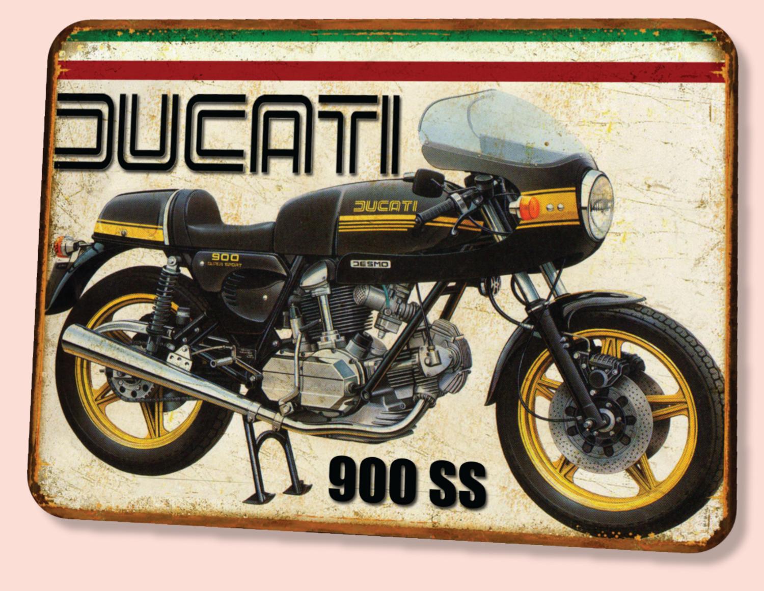 Plaque métal vintage Ducati 900 SS