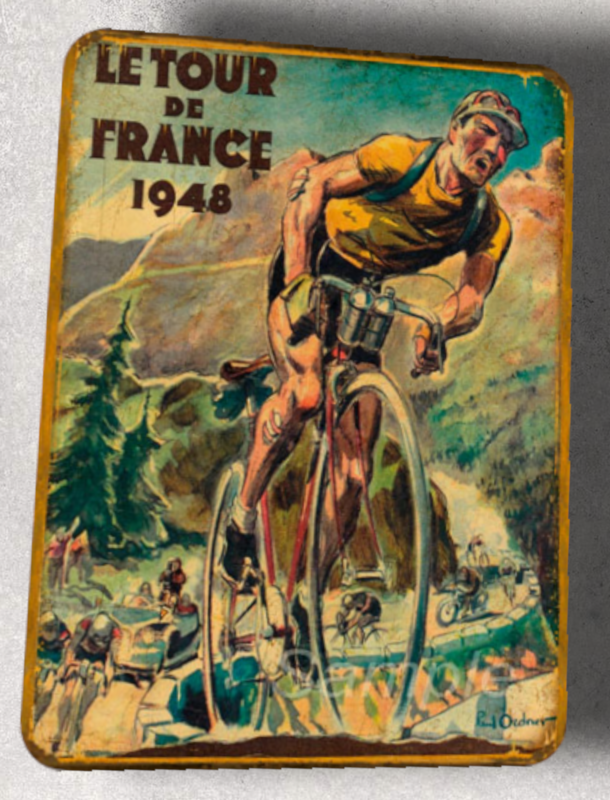 Plaque métal vintage Tour de France 1948
