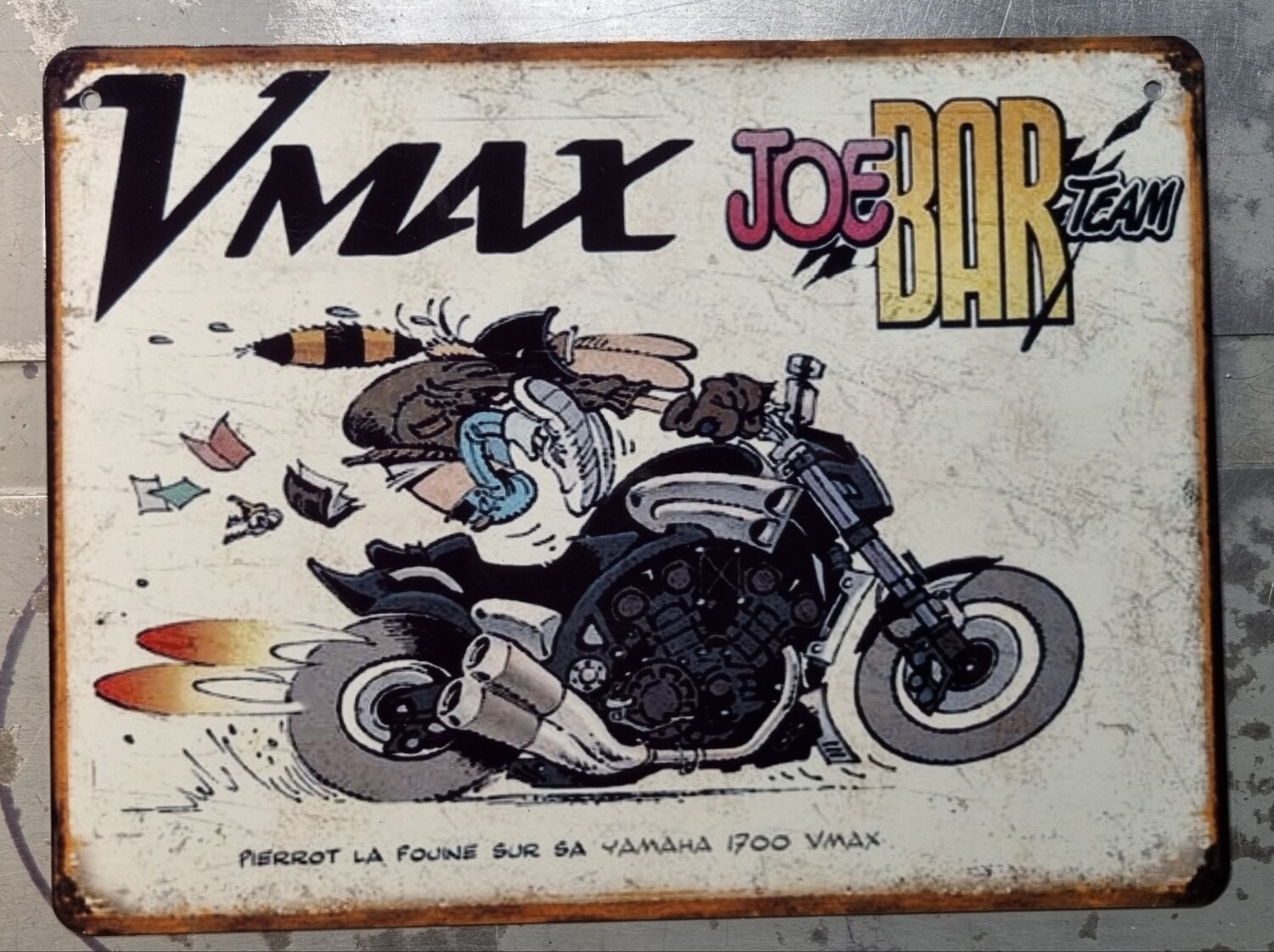 Plaque métal vintage JBT Yamaha Vmax