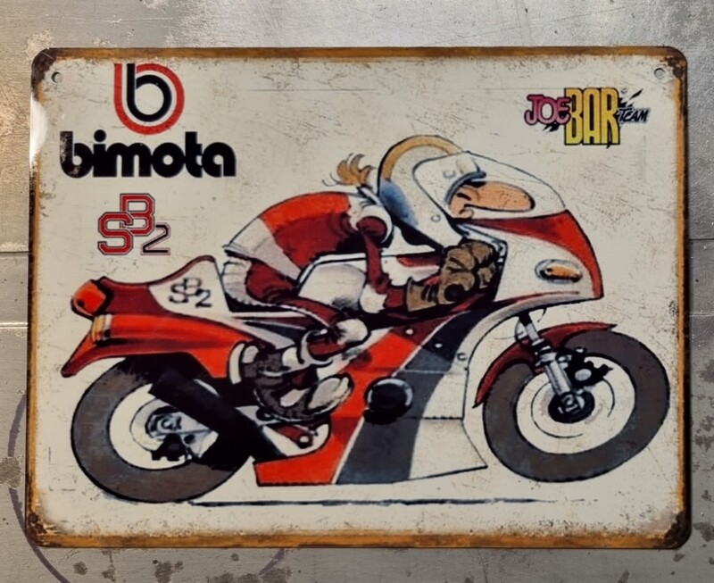 Plaque métal vintage JBT Bimota