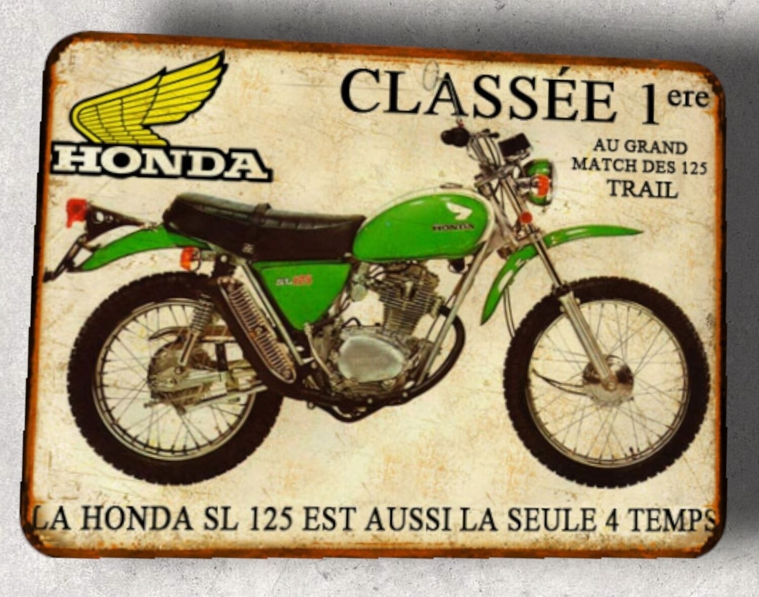 Plaque métal vintage Honda 125 SL