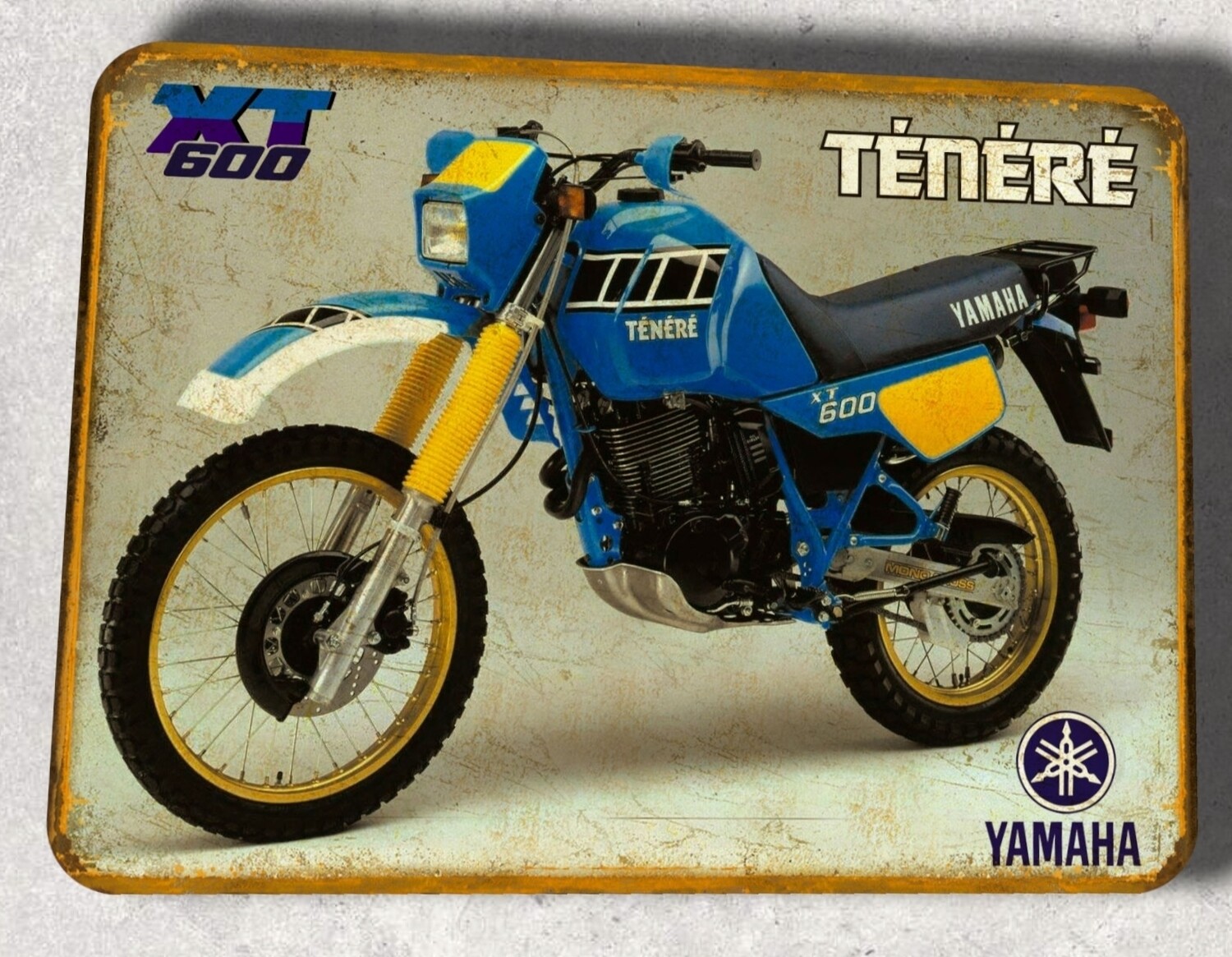 Plaque métal vintage Yamaha 600 Ténéré