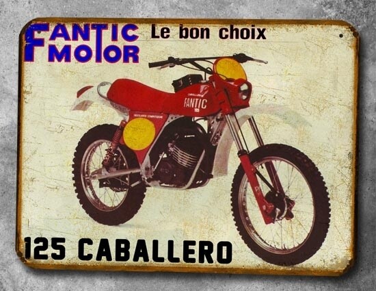 Plaque métal vintage Fantic Caballero 125