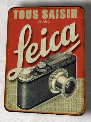 Plaque métal vintage Leica