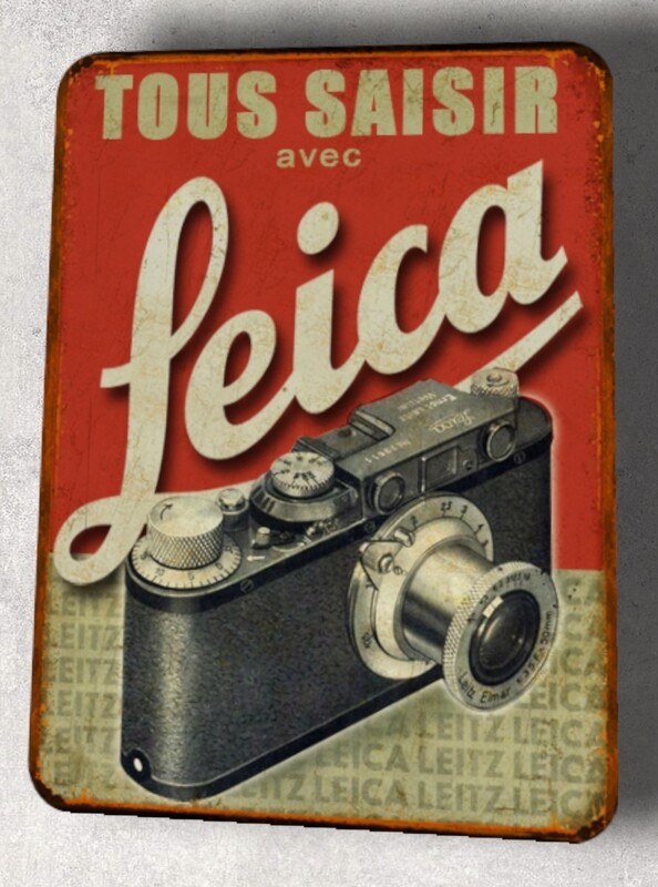 Plaque métal vintage Leica
