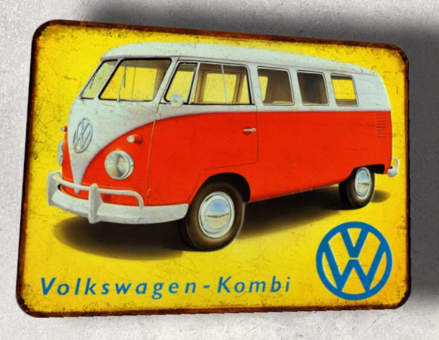 Plaque métal vintage VW kombi 