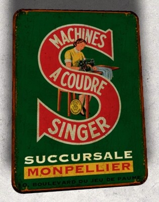 Plaque métal vintage Singer