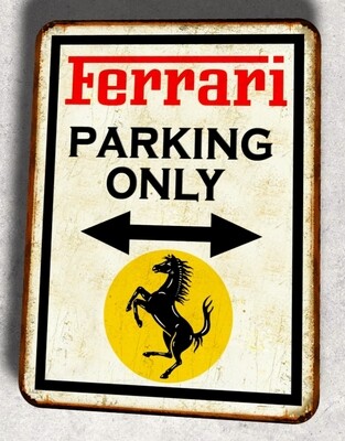 Plaque métal vintage Ferrari
