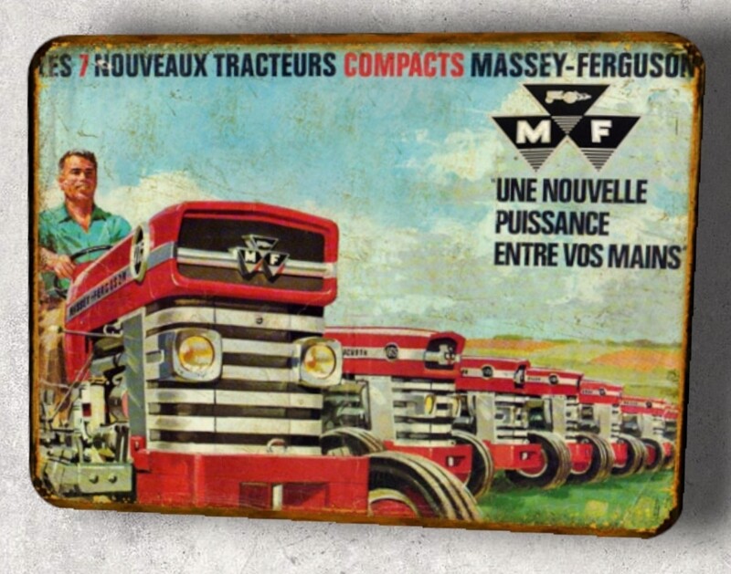 Plaque métal vintage Massey Ferguson