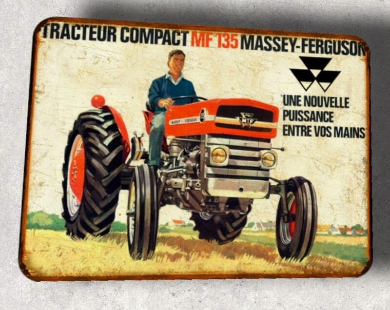 Plaque métal vintage Massey Ferguson