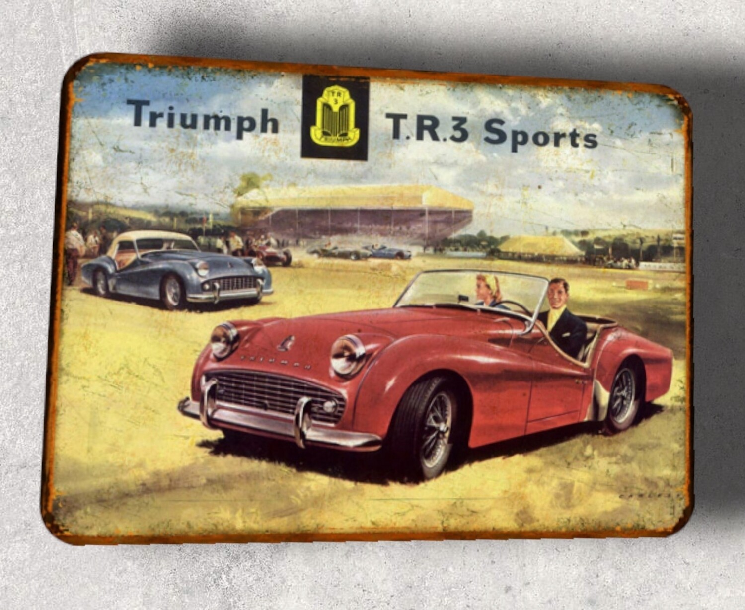 Plaque métal vintage Triumph TR3