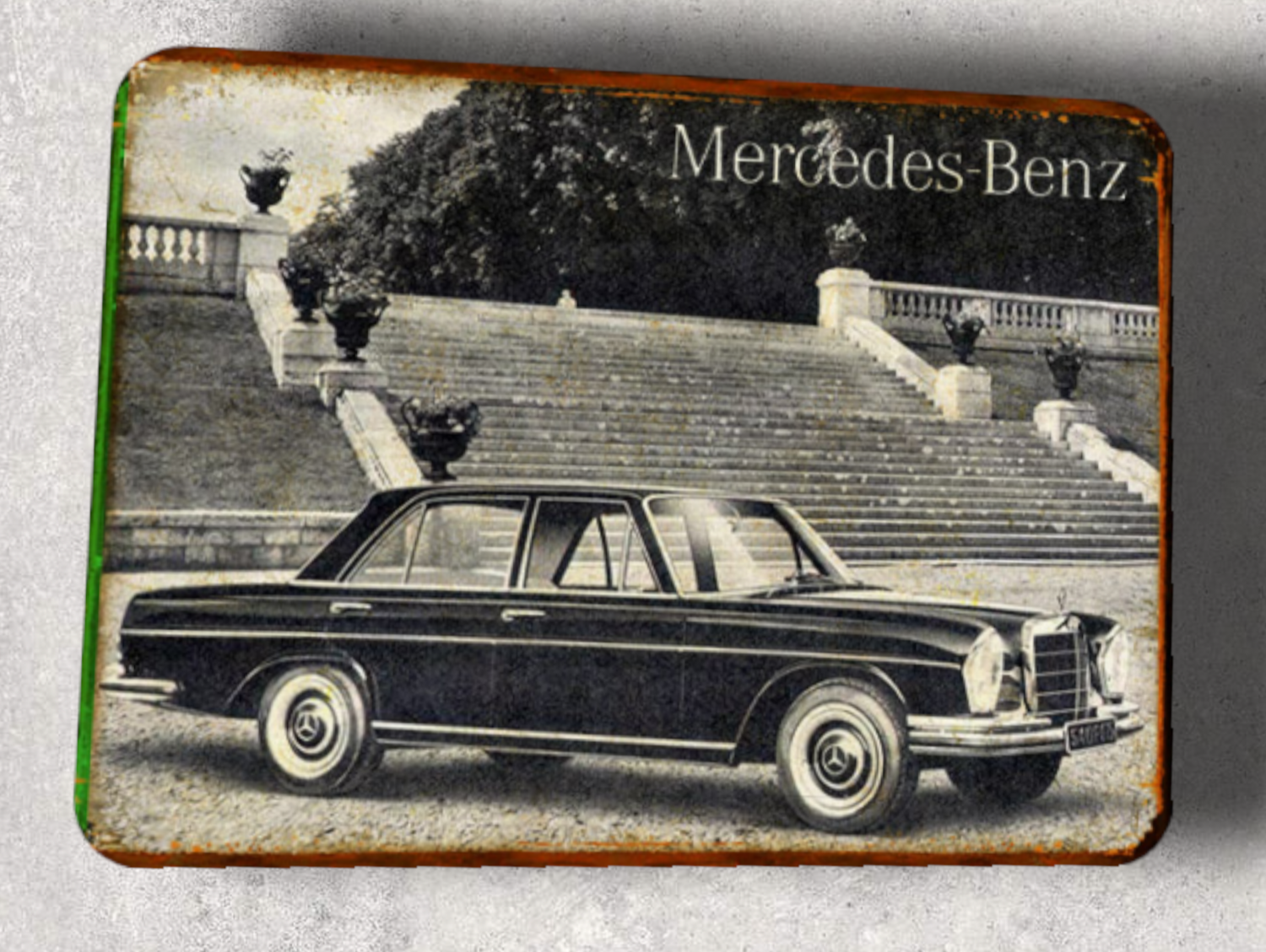Plaque métal vintage Mercedes 250 SE