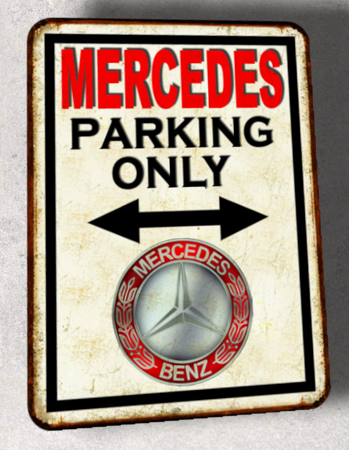 Plaque métal vintage Mercedes