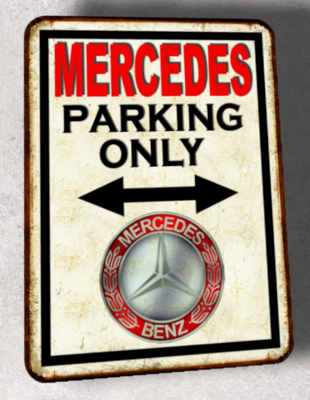 Plaque métal vintage Mercedes