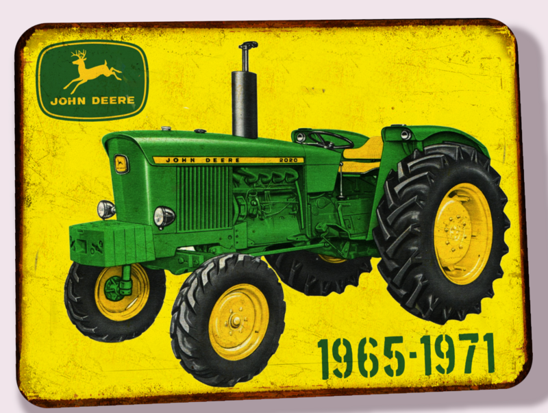 Plaque métal vintage John Deere 2020
