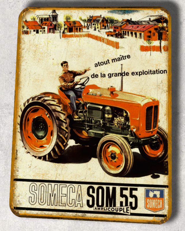 Plaque métal vintage Someca Super Som 55