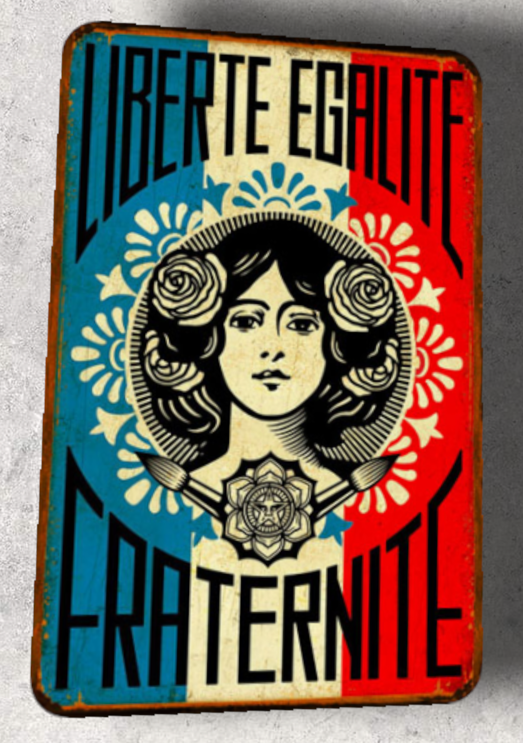 Plaque métal vintage Marianne