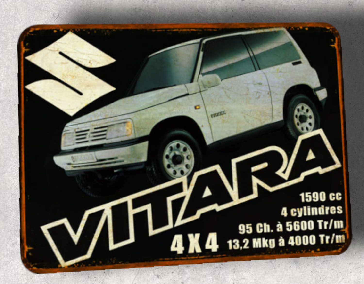 Plaque métal vintage Suzuki Vitara