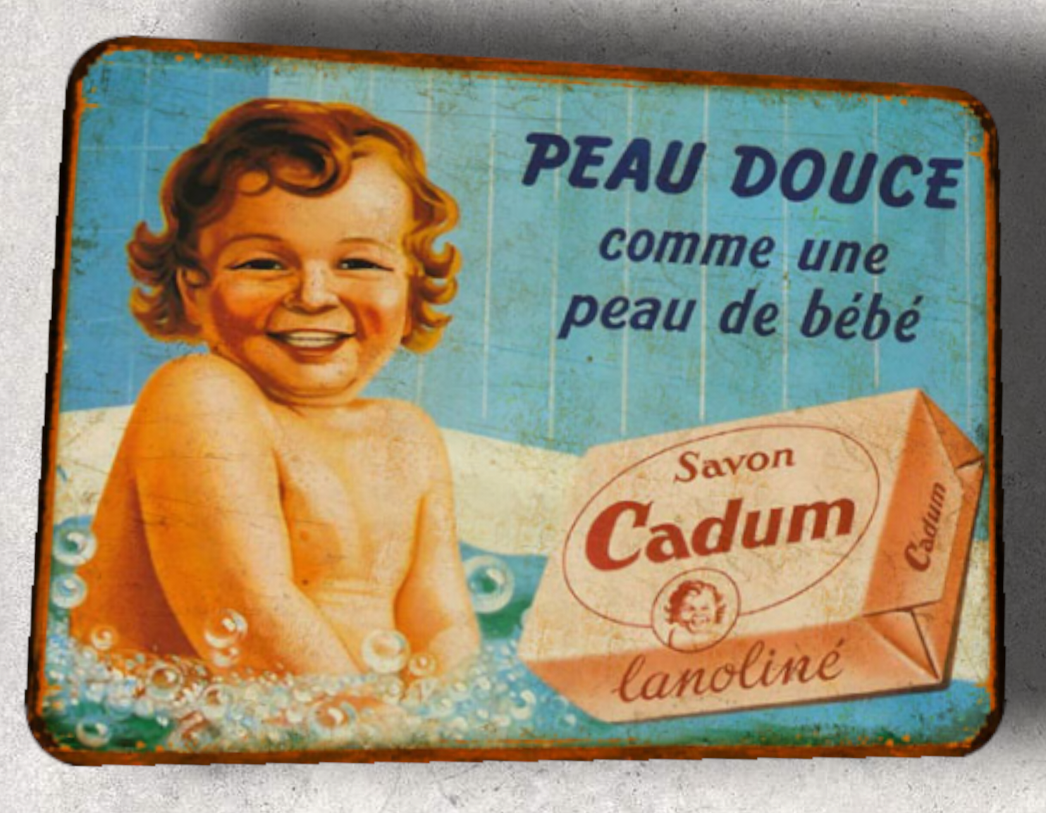 Plaque métal vintage Savon Cadum