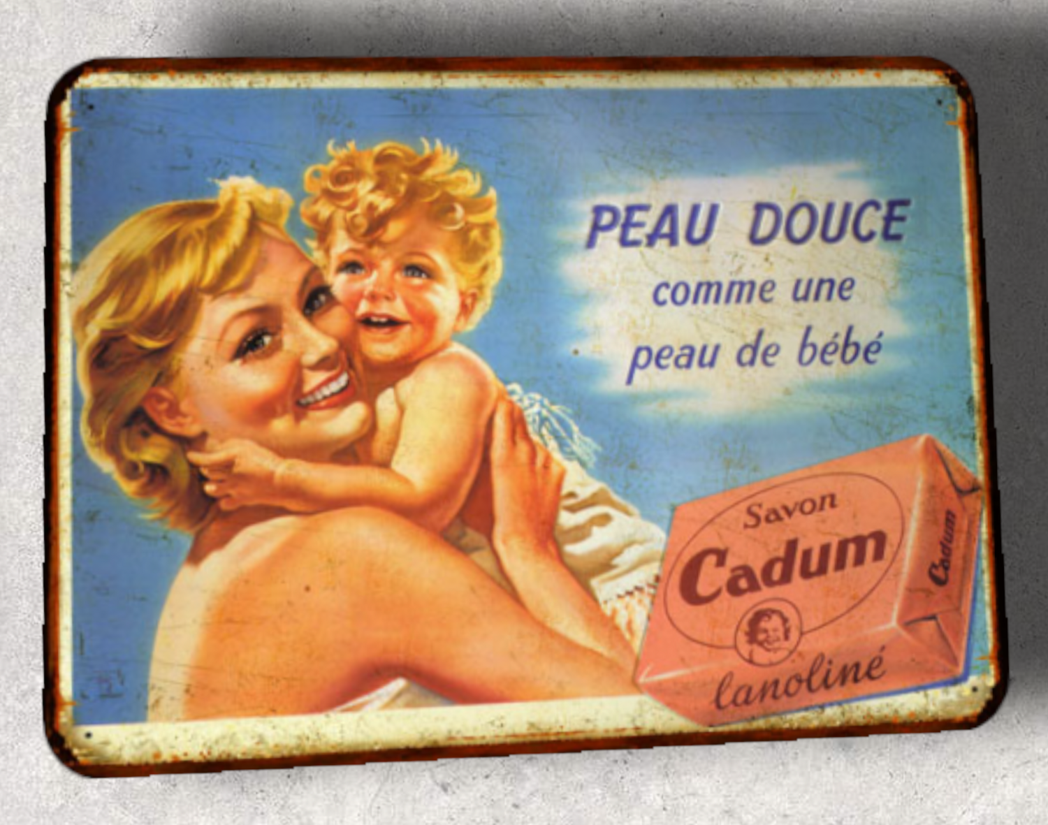 Plaque métal vintage Savon Cadum