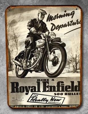 Plaque métal vintage Royal Enfield Bullet