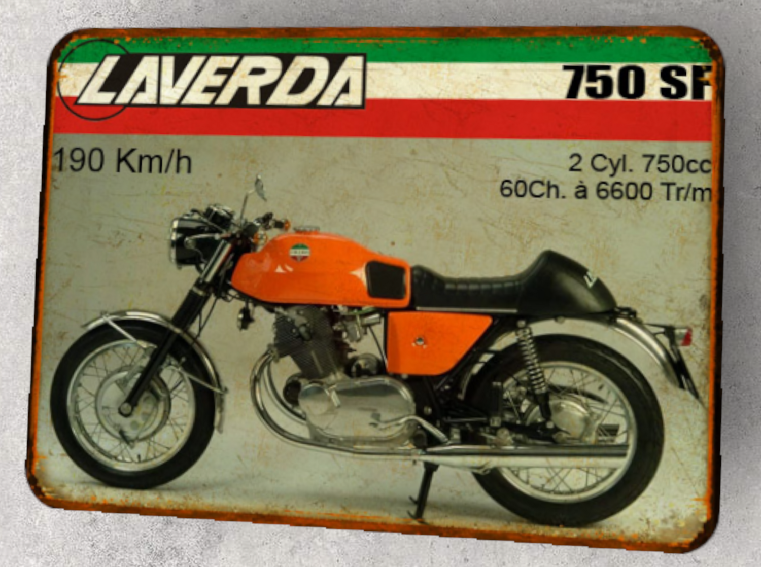 Plaque métal vintage Laverda 750 SF