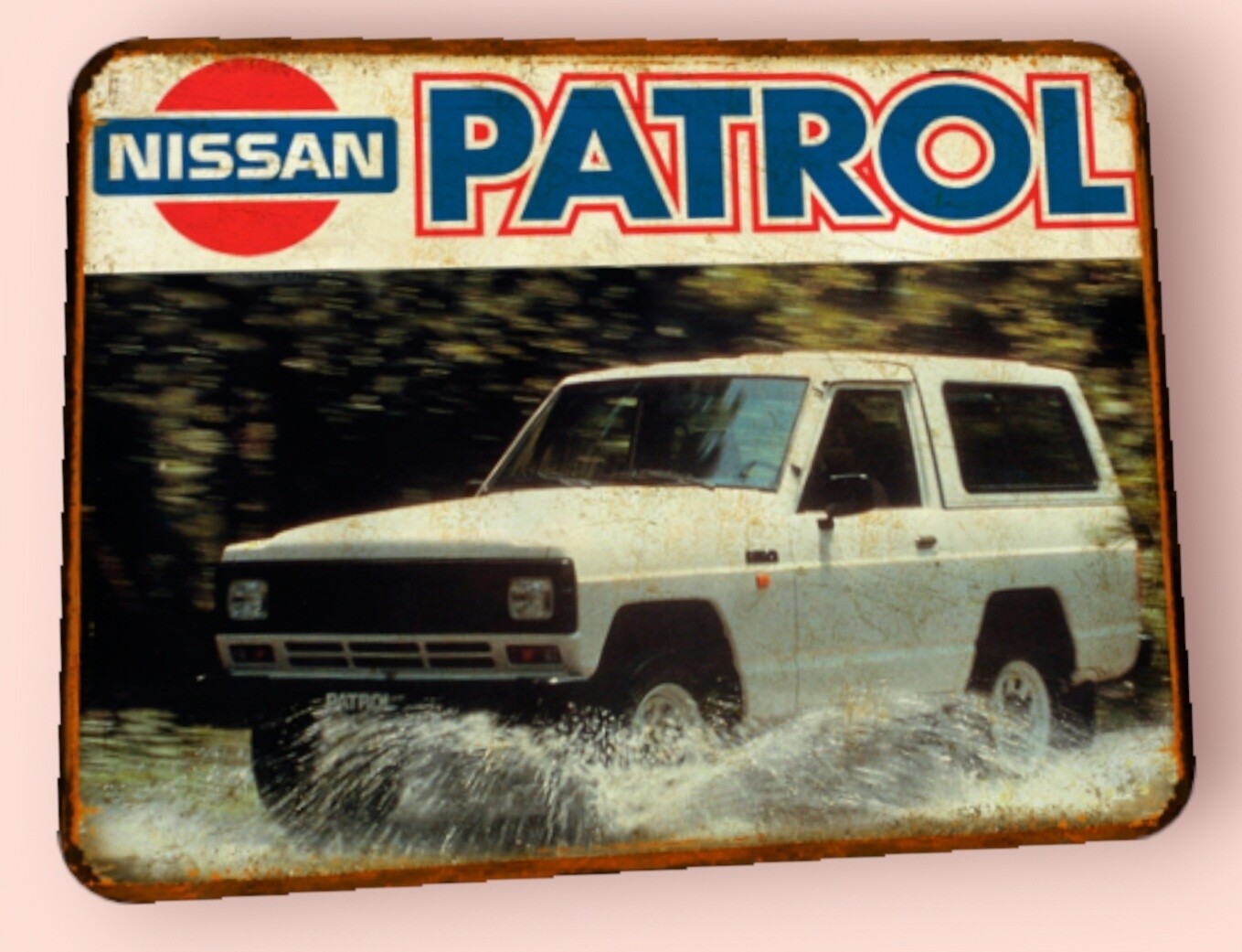 Plaque métal vintage Nissan Patrol
