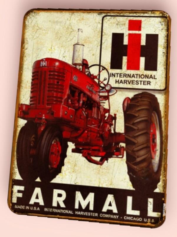 Plaque métal vintage IH Farmall