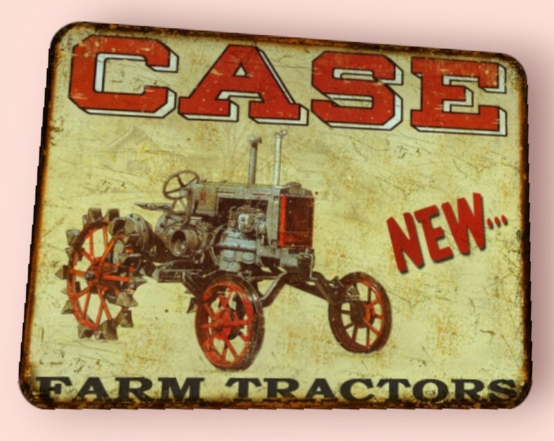 Plaque métal vintage Case Tracteur