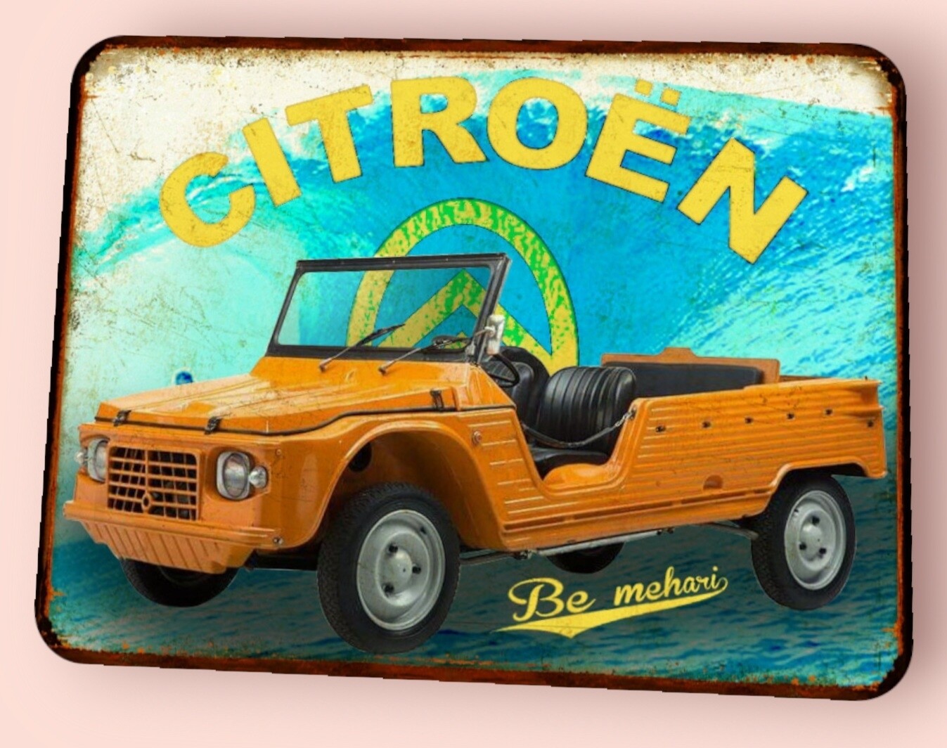 Plaque métal vintage Citroën Mehari... be mehari