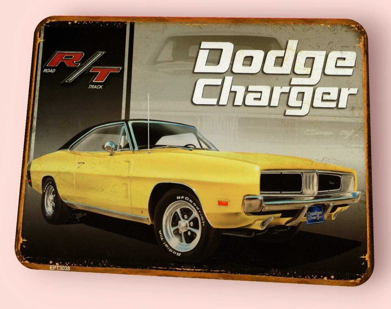 Plaque métal vintage Dodge Charger