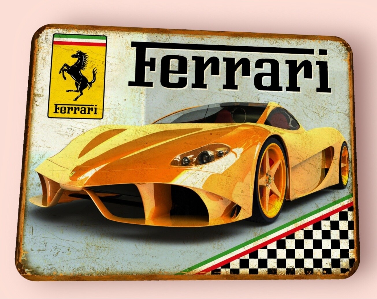 Plaque métal vintage Ferrari Enzo