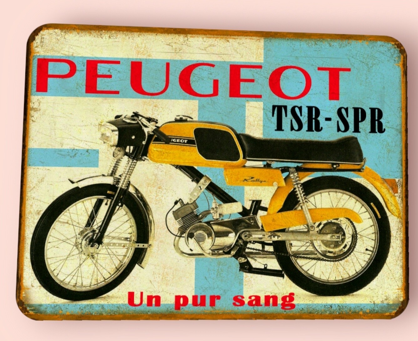 Plaque métal vintage Peugeot 50 TSR / SPR