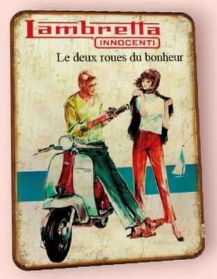 Plaque métal vintage Lambretta