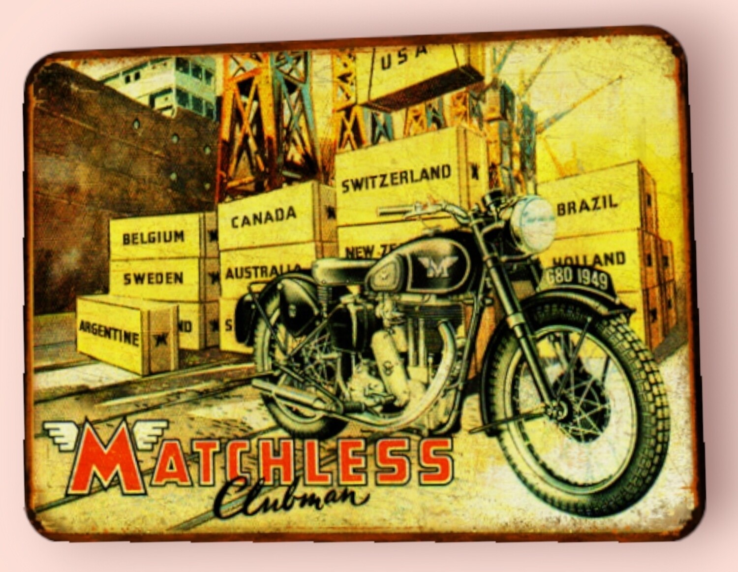 Plaque métal vintage Matchless Clubman