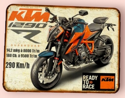 Plaque métal vintage KTM Superduke 1290 R