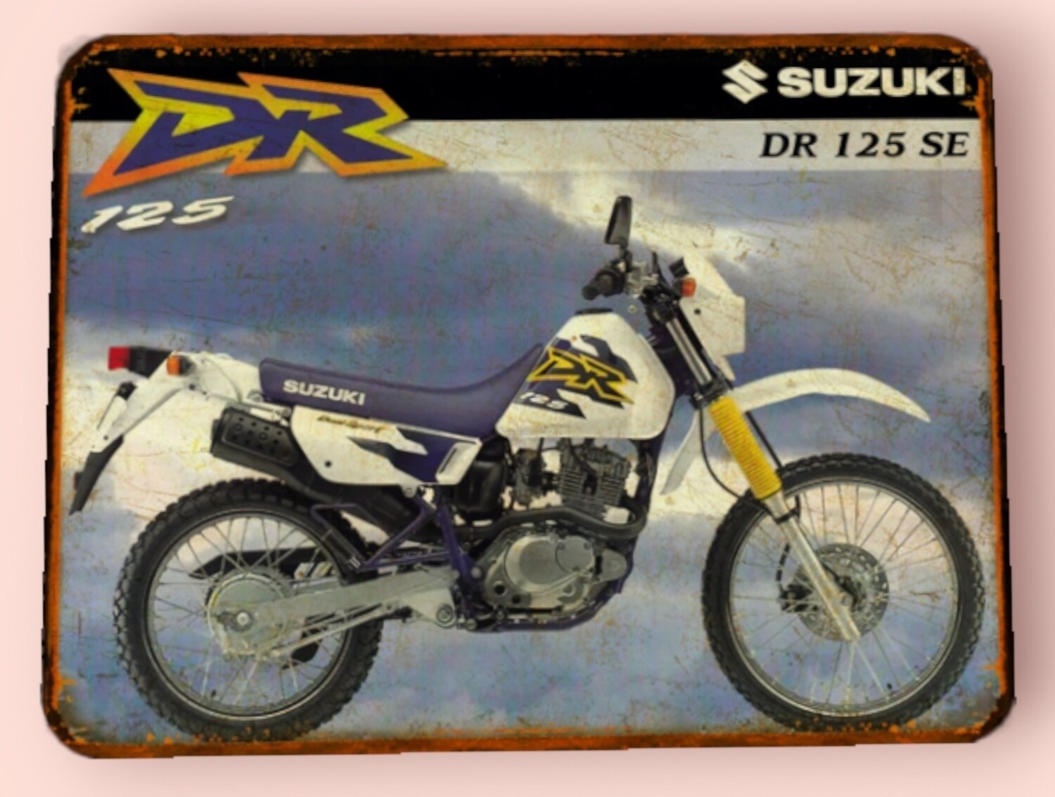 Plaque métal Suzuki DR 125 SE