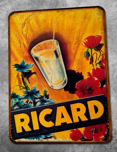 Plaque métal vintage Ricard 1959