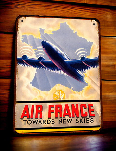 Plaque métal vintage Air France