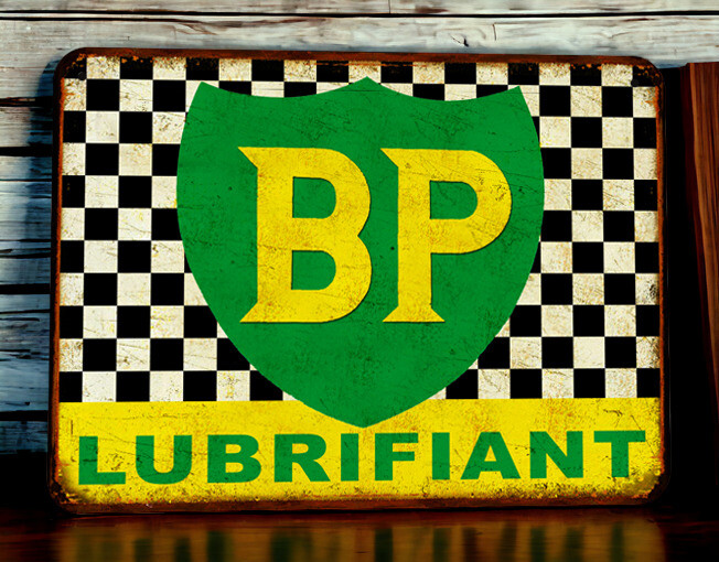 Plaque métal vintage BP