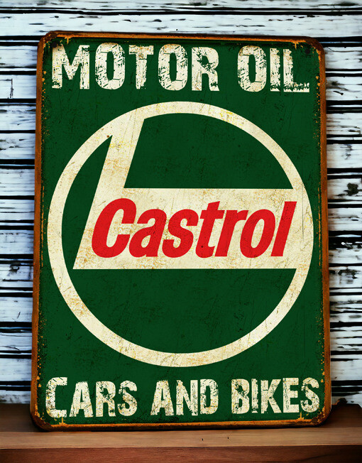 Plaque métal vintage Castrol