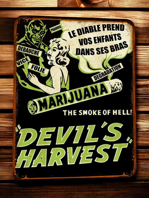 Plaque métal vintage Devil&#39;s Harvest