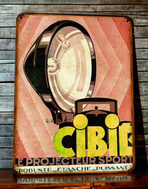 Plaque métal vintage Cibié
