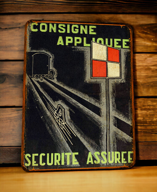 Plaque métal vintage SNCF Consignes