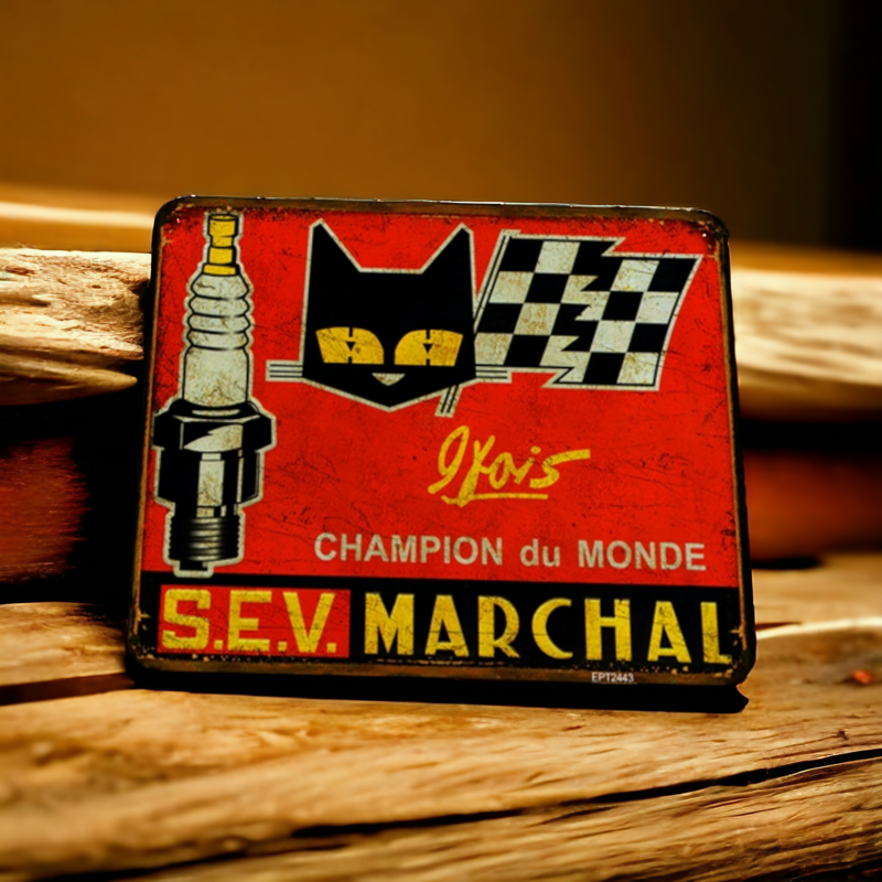 Plaque métal vintage SEV MARCHAL