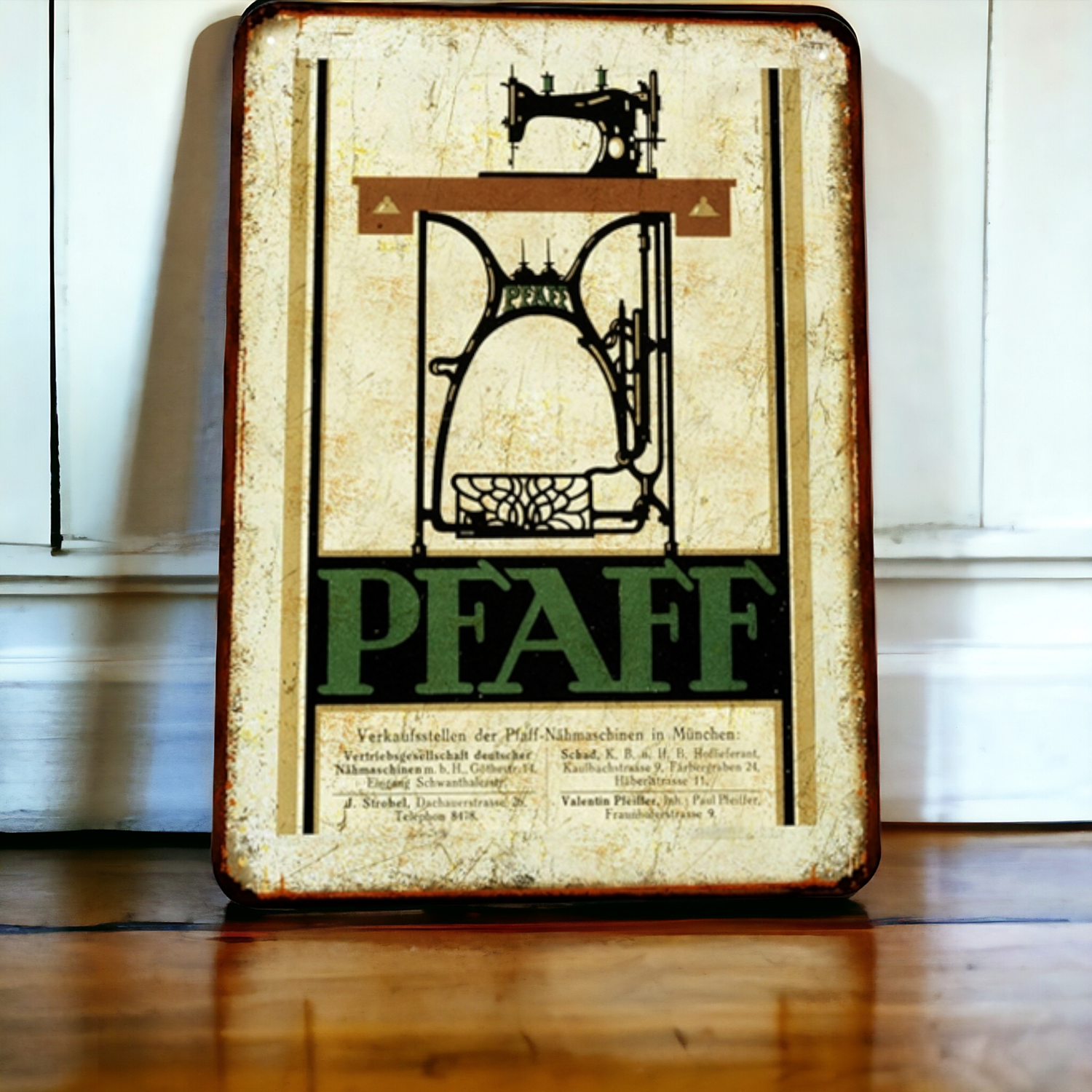 Plaque métal vintage Pfaff