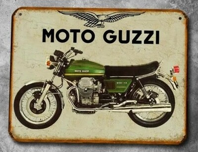 Plaque métal vintage Moto Guzzi 850 T3