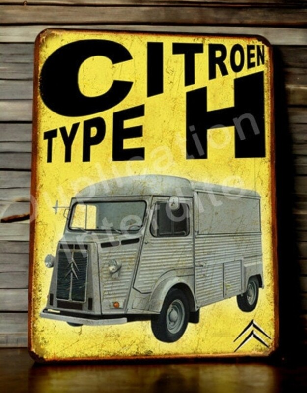Plaque métal vintage Citroën HY