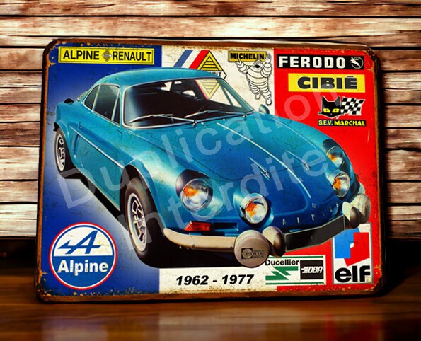 Plaque métal vintage Alpine A110