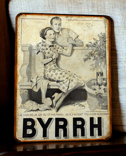 Plaque métal vintage Byrrh